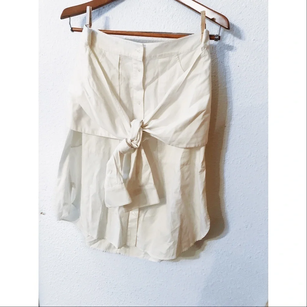 T by Alexander Wang front tie skirt